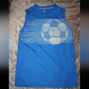 Kids Blue Soccer Tank Top